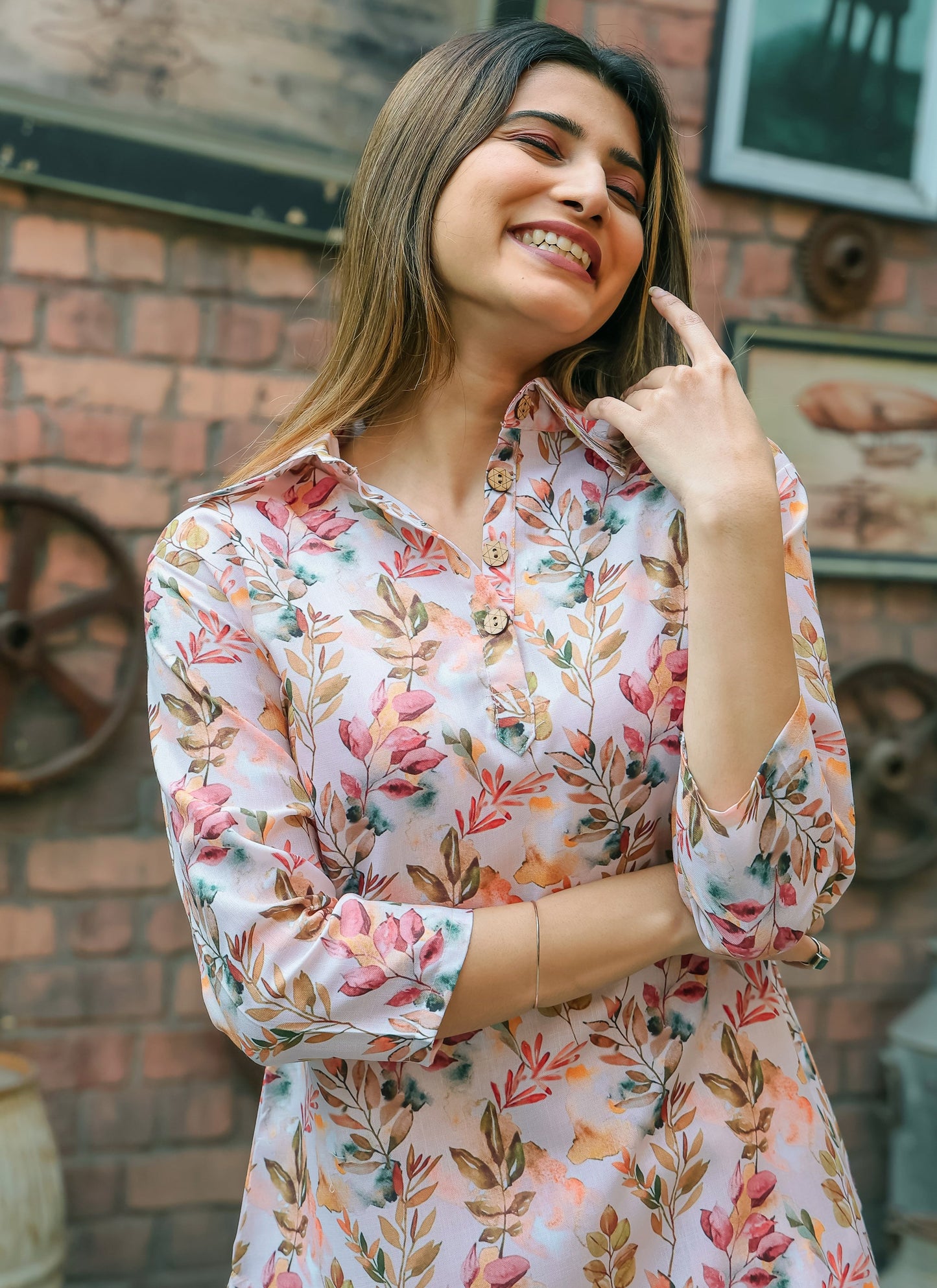 Women’s Printed Kurti and Palazzo Set – Indo-Western Look